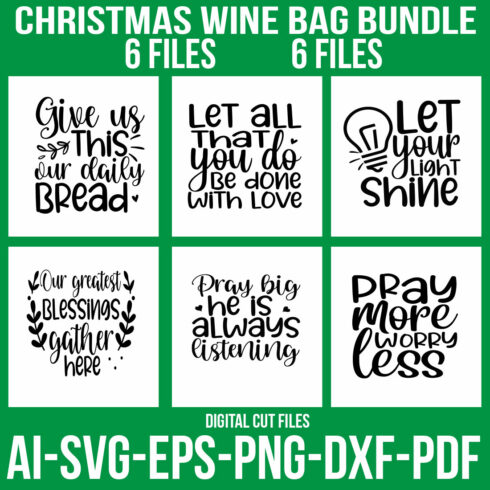 Christmas Wine Bag Bundle cover image.