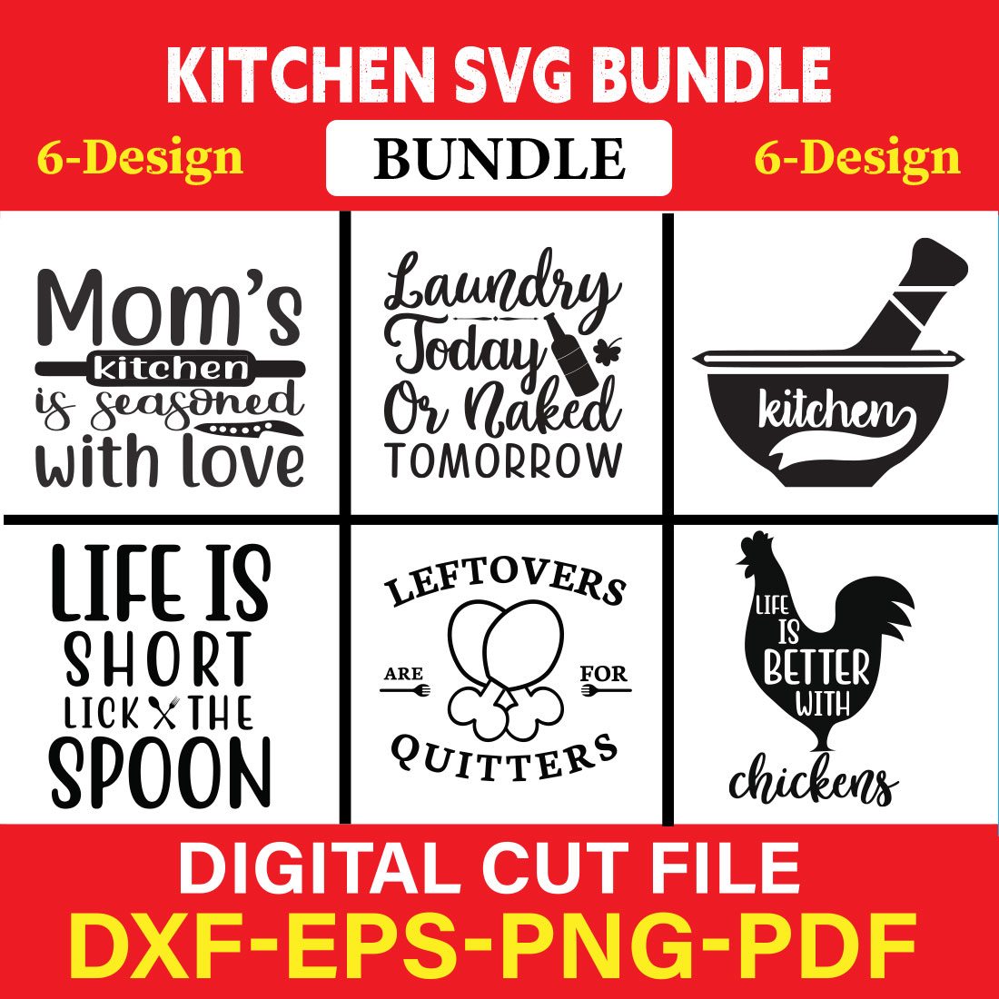 Kitchen T-shirt Design Bundle Vol-7 cover image.