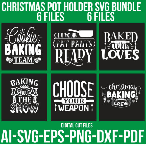 Christmas Pot Holder SVG Bundle cover image.