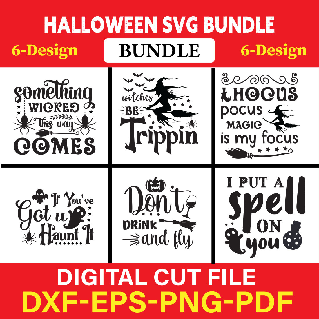 Halloween T-shirt Design Bundle Vol-5 cover image.