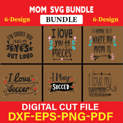 Mom T-shirt Design Bundle Vol-4 cover image.