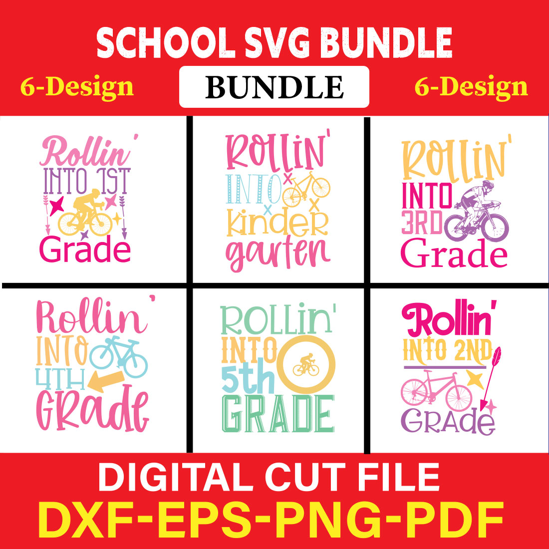 School T-shirt Design Bundle Vol-16 cover image.