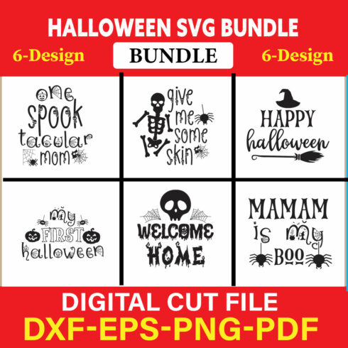 Halloween Svg Bundle, Halloween Bundle, Witch svg, Ghost svg, Pumpkin svg, Halloween Vector, Cricut, Funny Mom Svg Vol-19 cover image.