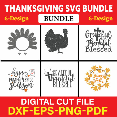 Thanksgiving T-shirt Design Bundle Vol-3 cover image.