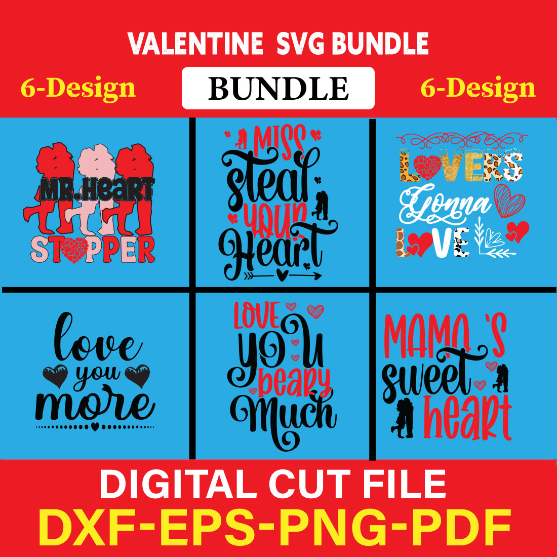 Valentine T-shirt Design Bundle Vol-16 cover image.