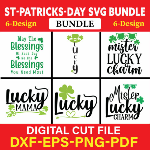 St-Patricks Day T-shirt Design Bundle Vol-7 cover image.