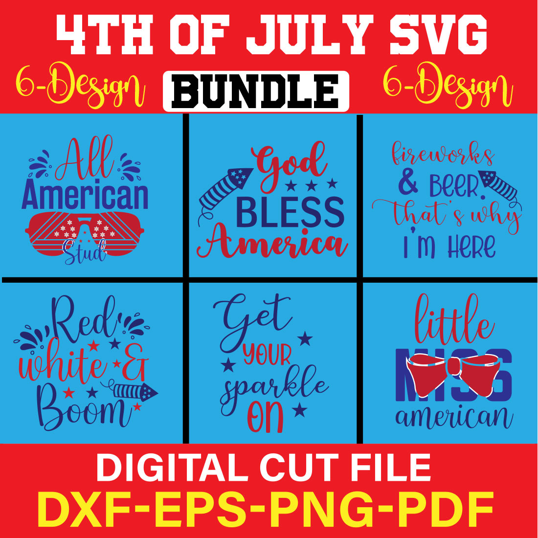 4th of July SVG Bundle Vol-4 cover image.