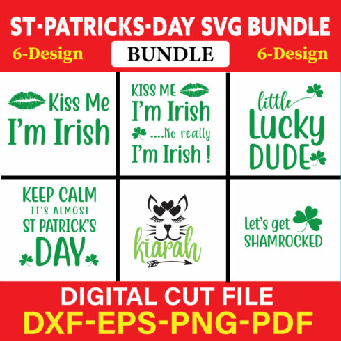 St-Patricks Day T-shirt Design Bundle Vol-4 cover image.