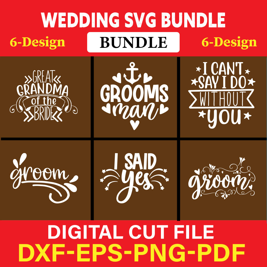 Wedding T-shirt Design Bundle Vol-18 cover image.