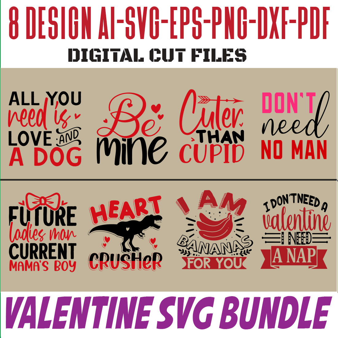 Valentine SVG Bundle cover image.