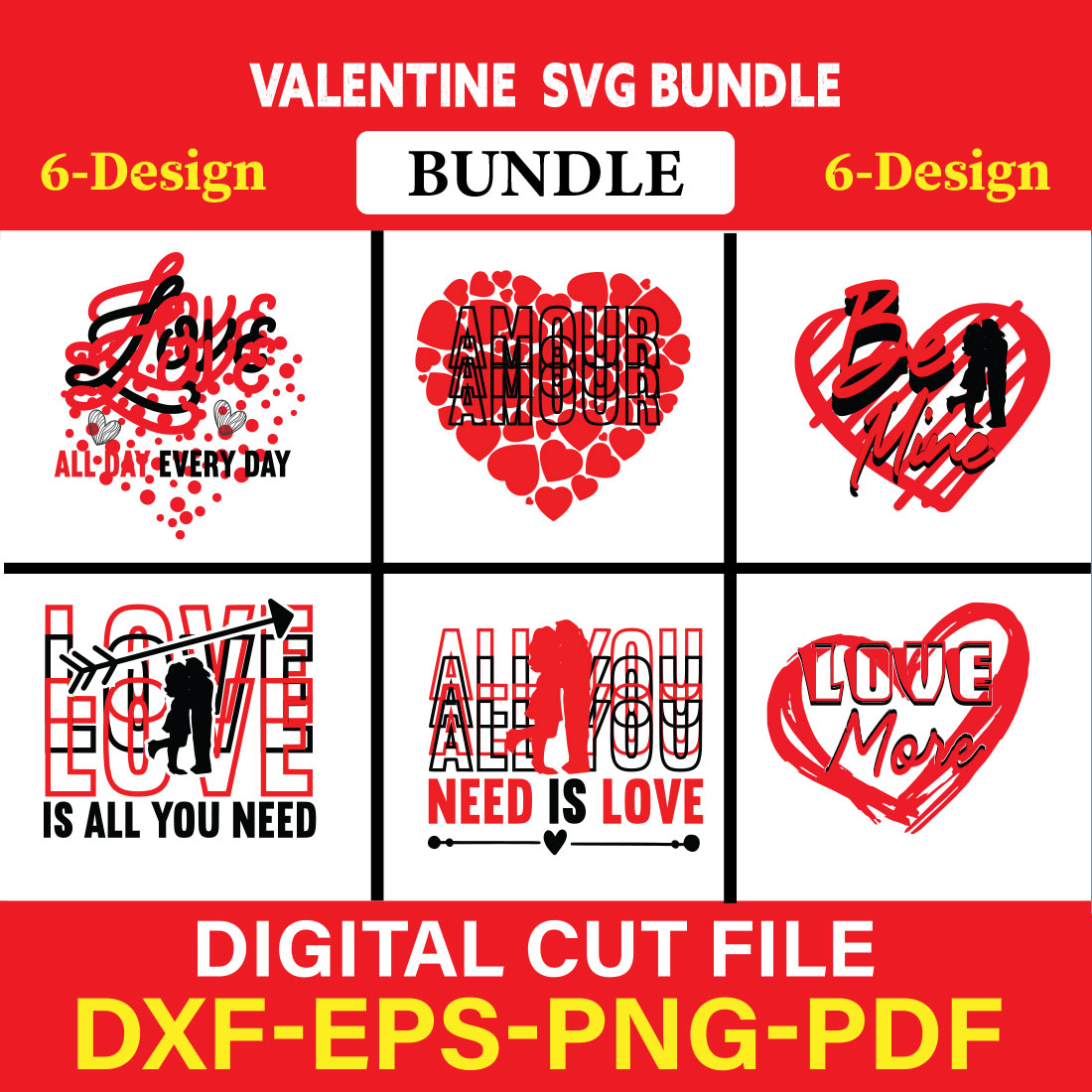 Valentine T-shirt Design Bundle Vol-1 cover image.