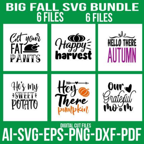 Big Fall SVG Bundle cover image.