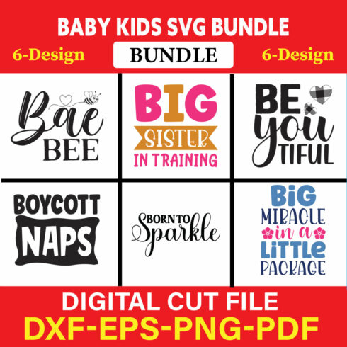 Baby Kids T-shirt Design Bundle Vol-2 cover image.