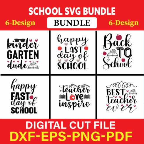 School svg bundle T-shirt Design Bundle Vol-9 cover image.