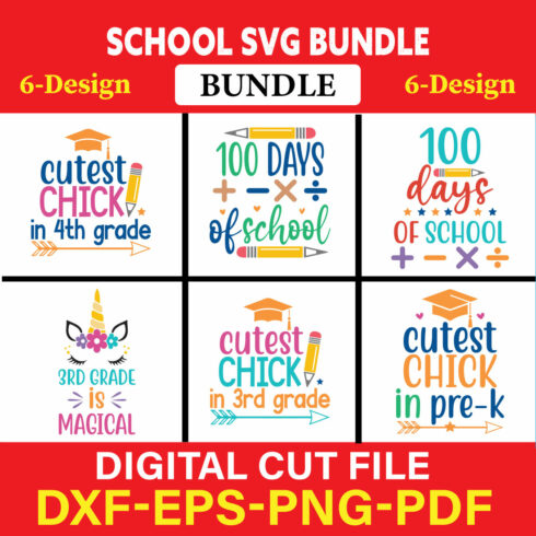 School svg bundle T-shirt Design Bundle Vol-2 cover image.