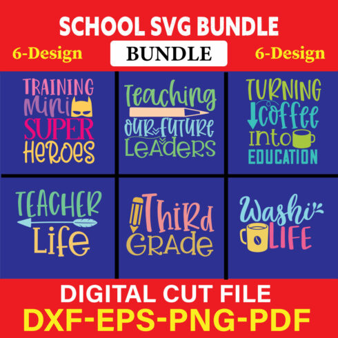 School T-shirt Design Bundle Vol-19 cover image.