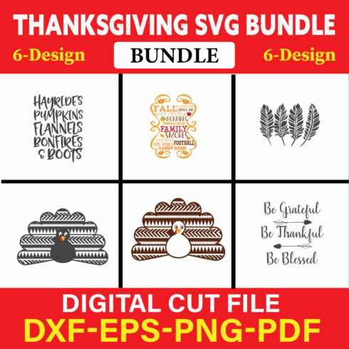 Thanksgiving T-shirt Design Bundle Vol-1 cover image.