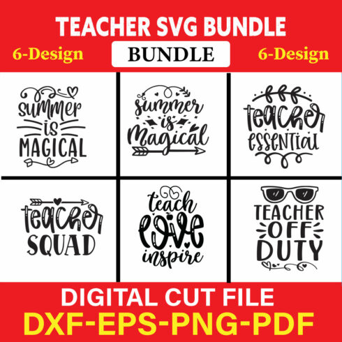 Teacher T-shirt Design Bundle Vol-17 cover image.
