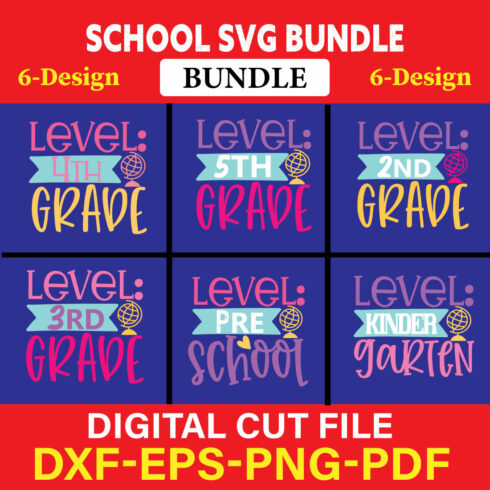 School T-shirt Design Bundle Vol-12 cover image.