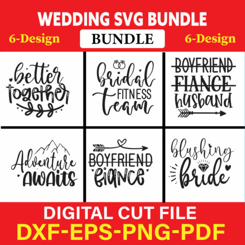 Wedding T-shirt Design Bundle Vol-1 cover image.