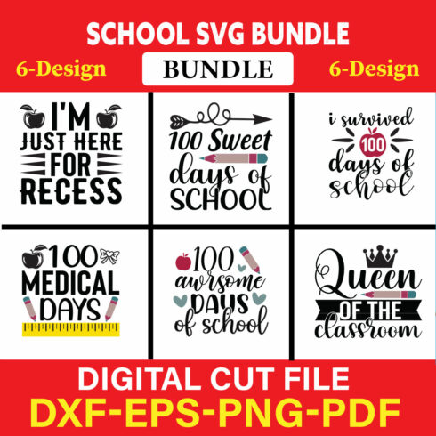 School svg bundle T-shirt Design Bundle Vol-7 cover image.