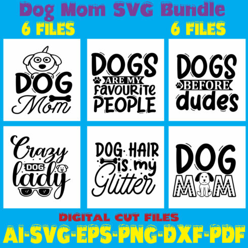 Dog Mom SVG Bundle cover image.