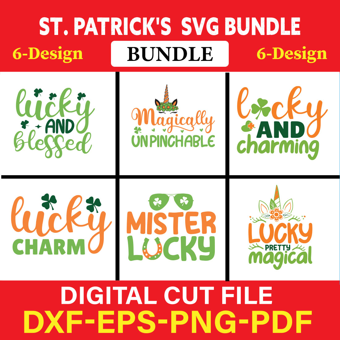 St Patrick's T-shirt Design Bundle Vol-3 cover image.