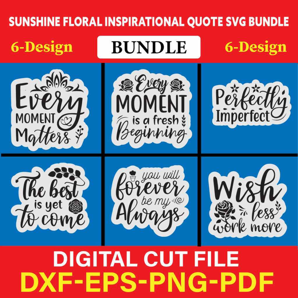Sunshine Floral Inspirational Quote - MasterBundles