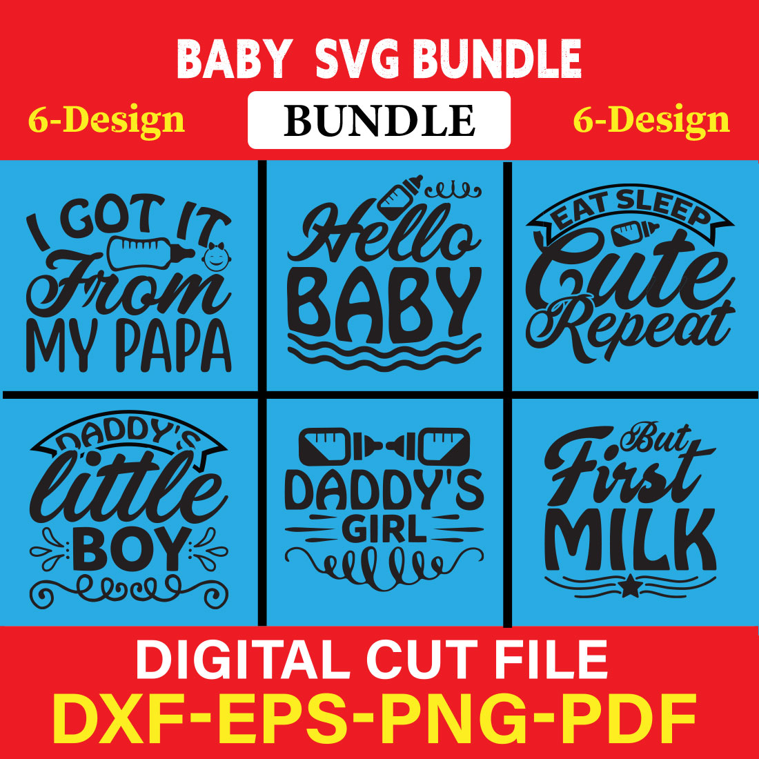 Baby T-shirt Design Bundle Vol-1 cover image.