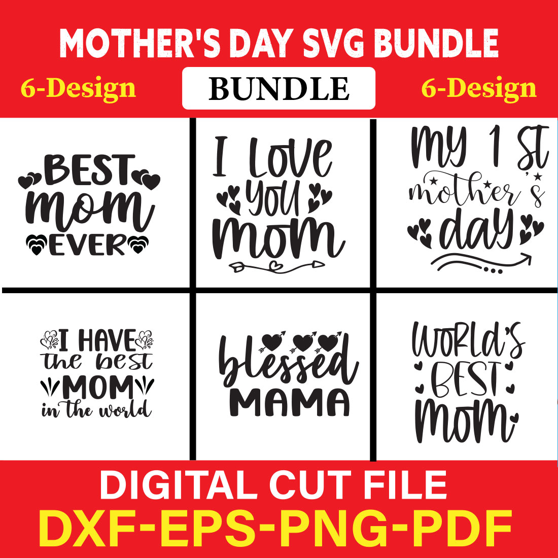 Mother's Day T-shirt Design Bundle Vol-8 cover image.