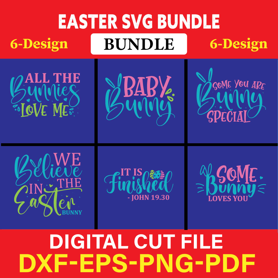 Easter T-shirt Design Bundle Vol-2 cover image.