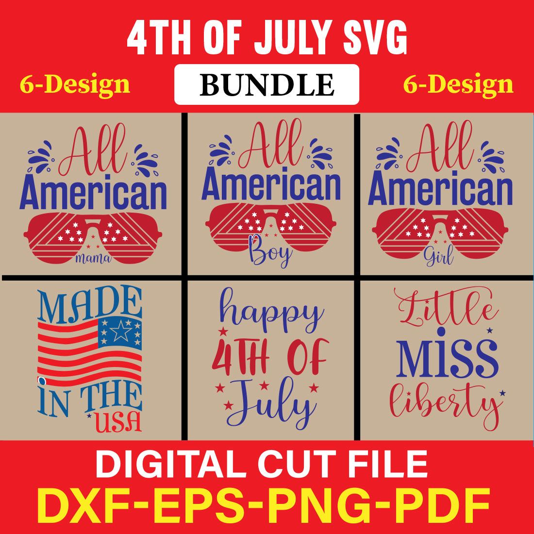 4th of July SVG Bundle, July 4th SVG, Fourth of July SVG Vol-04 cover image.