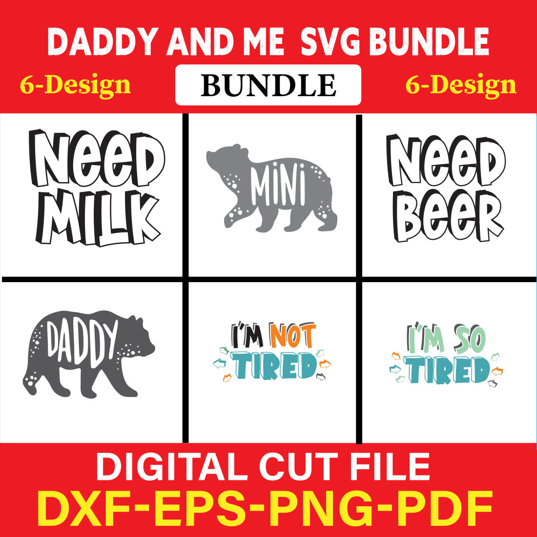 Daddy And Me T-shirt Design Bundle Vol-3 cover image.