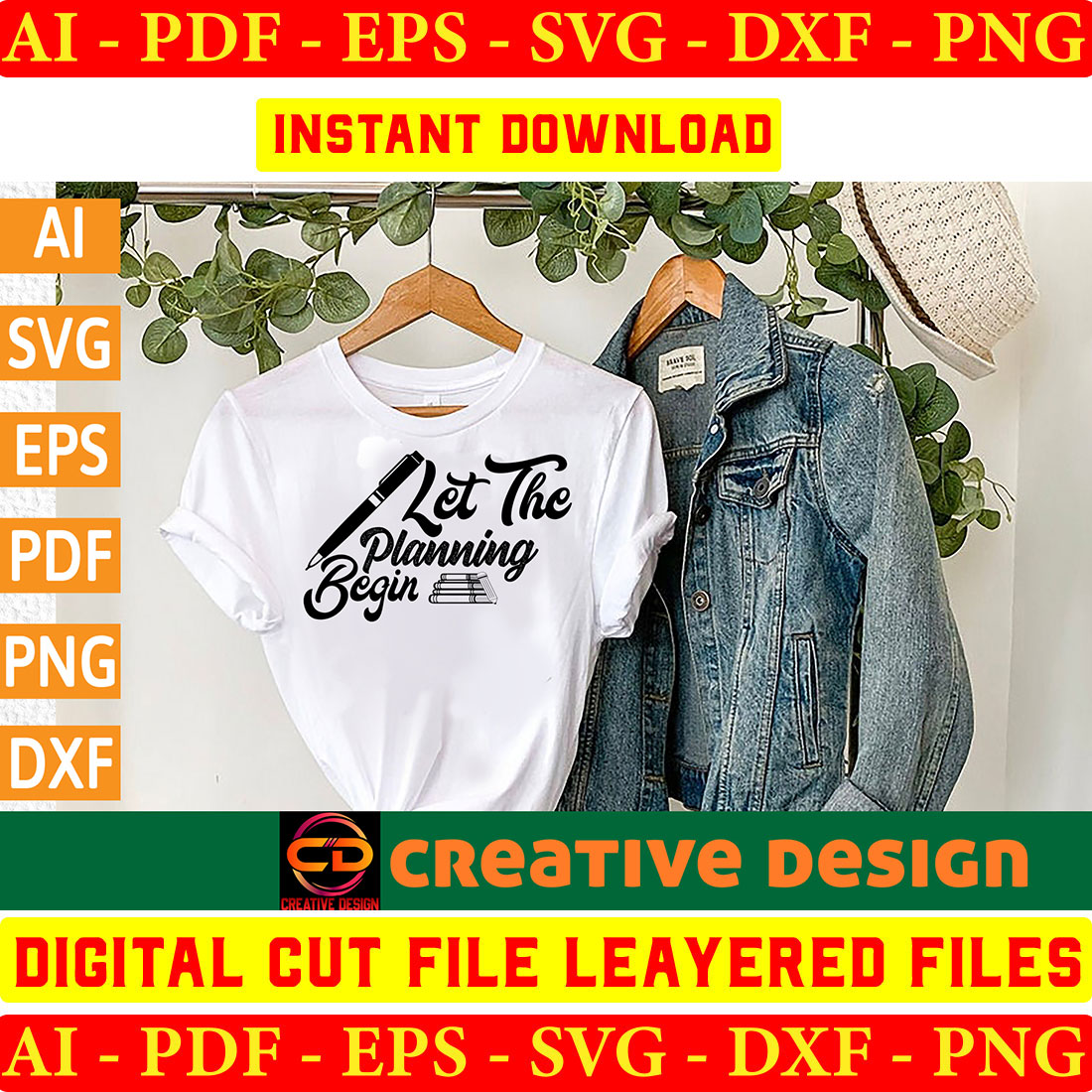 Planner T-shirt Design Bundle Vol-1 preview image.