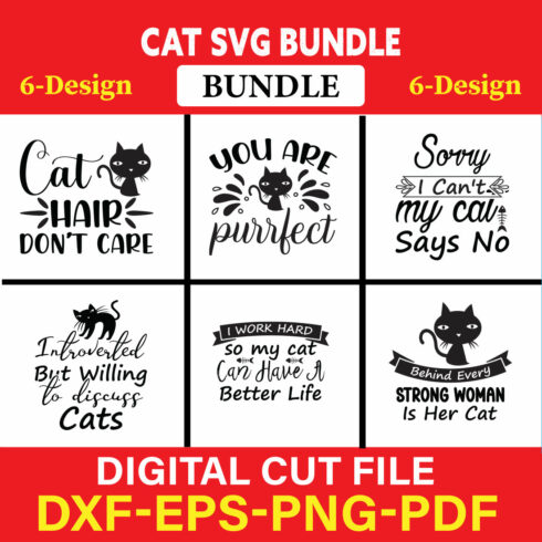 Cat svg bundle, cat mom svg,Cat T-shirt svg , crazy cat lady svg Vol-04 cover image.