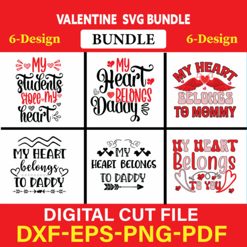 Valentine T-shirt Design Bundle Vol-18 cover image.