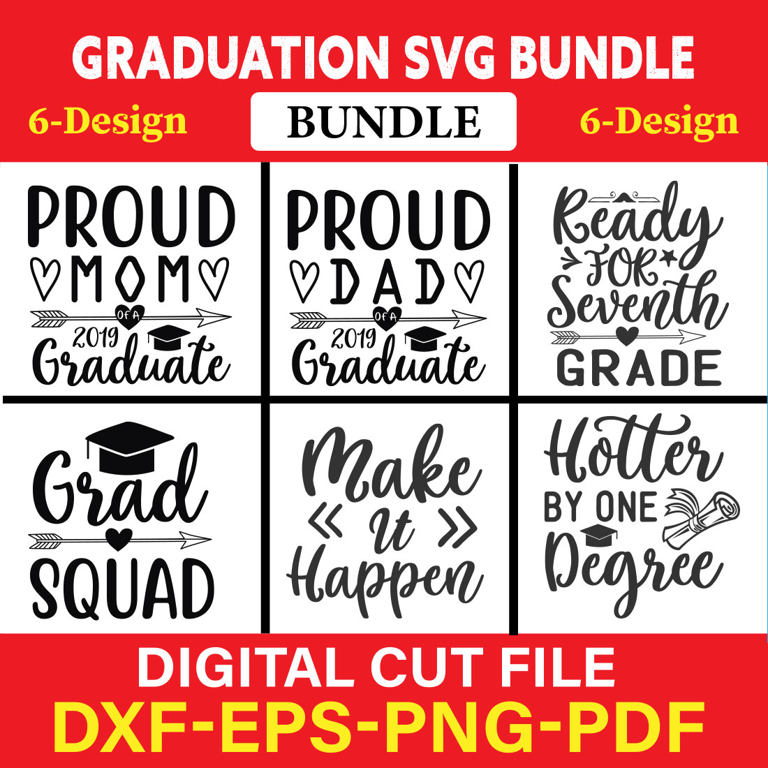 Graduation T-shirt Design Bundle Vol-2 cover image.