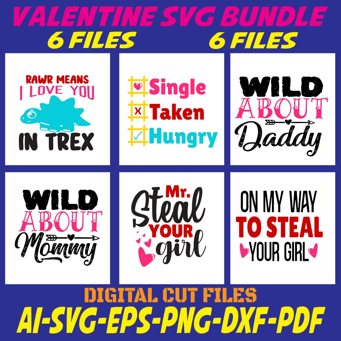 Valentine SVG Bundle cover image.