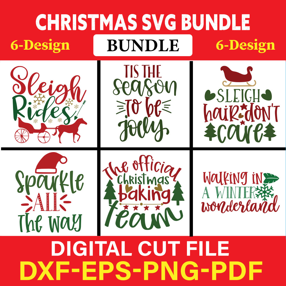 Christmas T-shirt Design Bundle Vol-31 cover image.