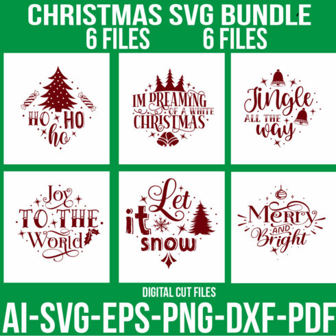 Christmas Door Sign SVG Bundle cover image.