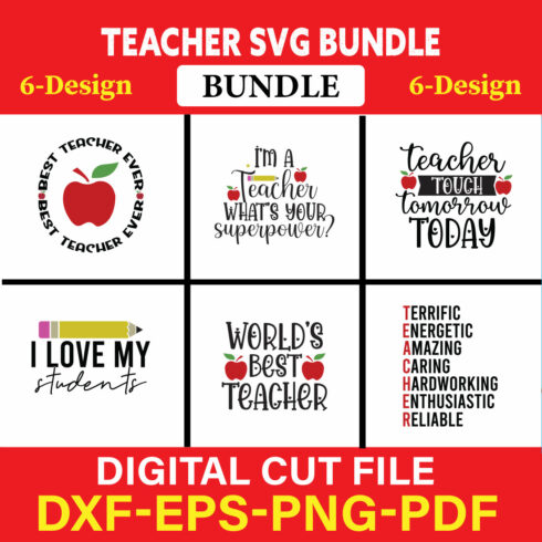 Teacher T-shirt Design Bundle Vol-4 cover image.