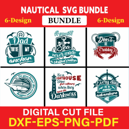 Nautical T-shirt Design Bundle Vol-1 cover image.