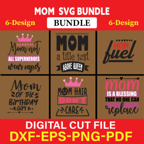 Mom T-shirt Design Bundle Vol-6 cover image.