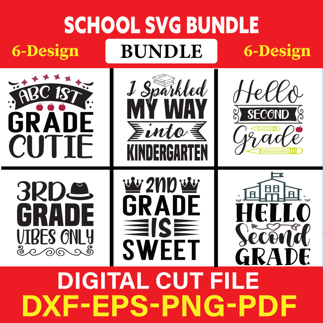 School svg bundle T-shirt Design Bundle Vol-12 cover image.