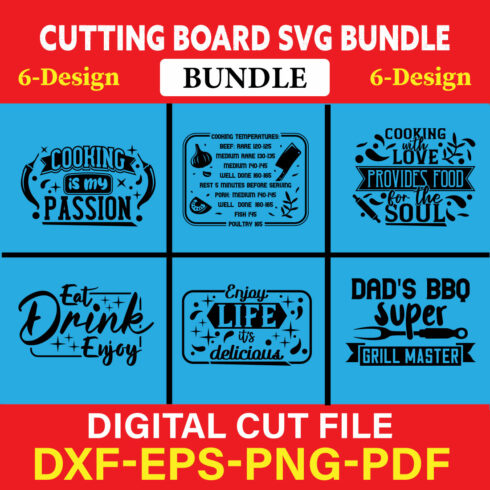 Cutting Board T-shirt Design Bundle Vol-2 cover image.