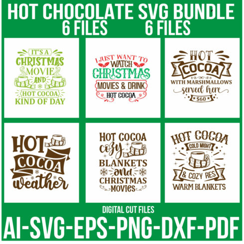 Hot Chocolate SVG Bundle cover image.