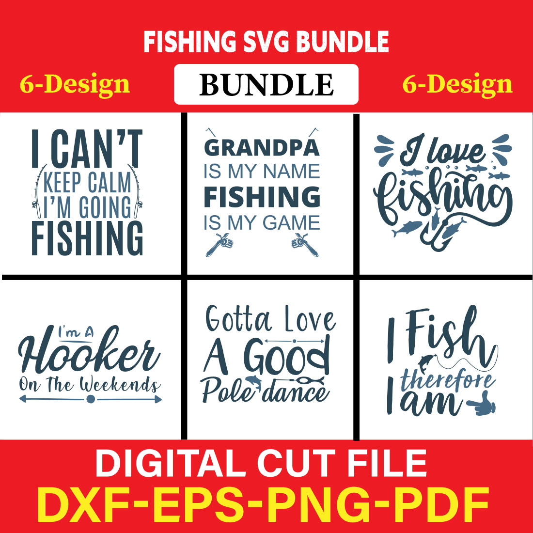 Fishing T-shirt Design Bundle Vol-3 cover image.