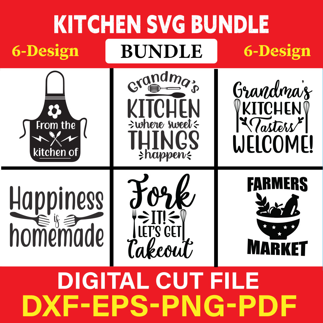 Kitchen T-shirt Design Bundle Vol-5 cover image.