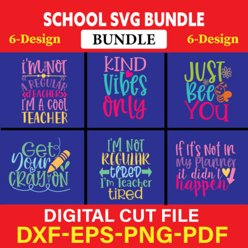 School T-shirt Design Bundle Vol-9 cover image.