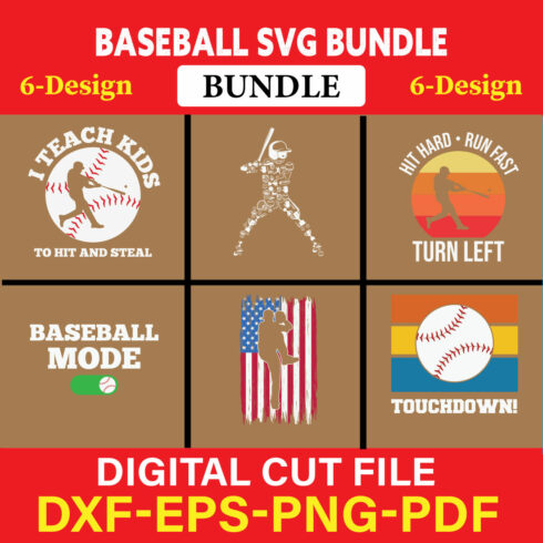 Baseball T-shirt Design Bundle Vol-8 cover image.